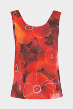 Red and violet cotton tank top