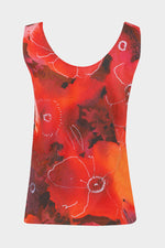 Red and violet cotton tank top