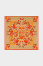 Foulard en soie 90 avec oiseaux