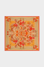 Silk scarf 90 with birds
