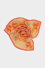 Silk scarf 90 with birds