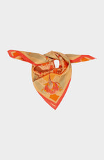 Silk scarf 90 with birds