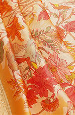 Silk scarf 90 with birds