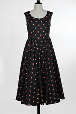 Midi dress with polka