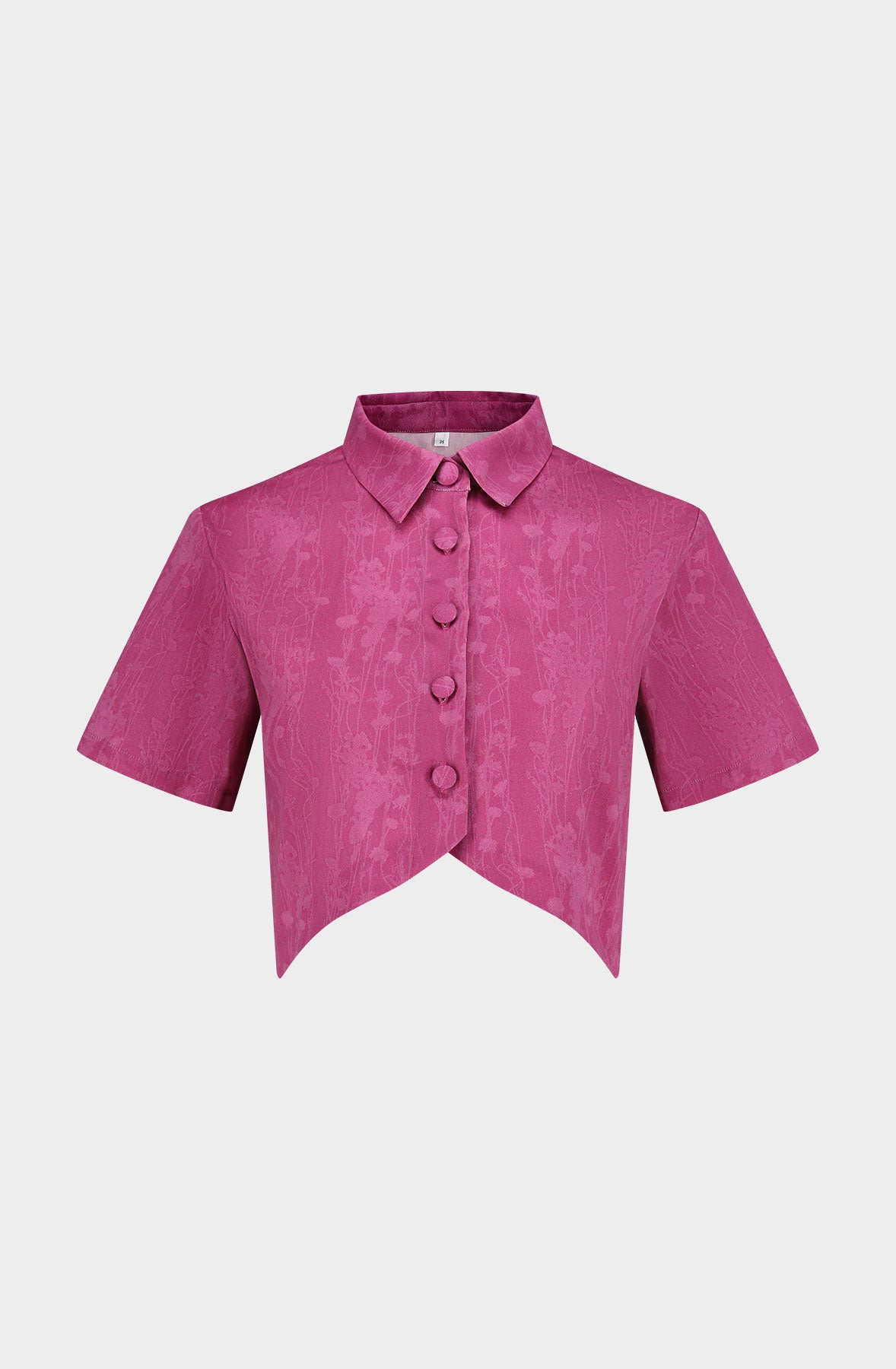 Fuchsia cotton short shirt