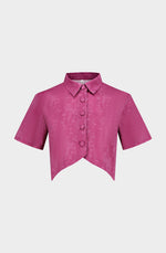 Fuchsia cotton short shirt
