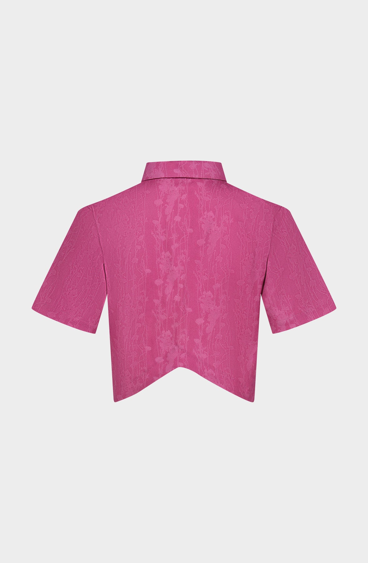 Fuchsia cotton short shirt