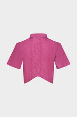 Fuchsia cotton short shirt