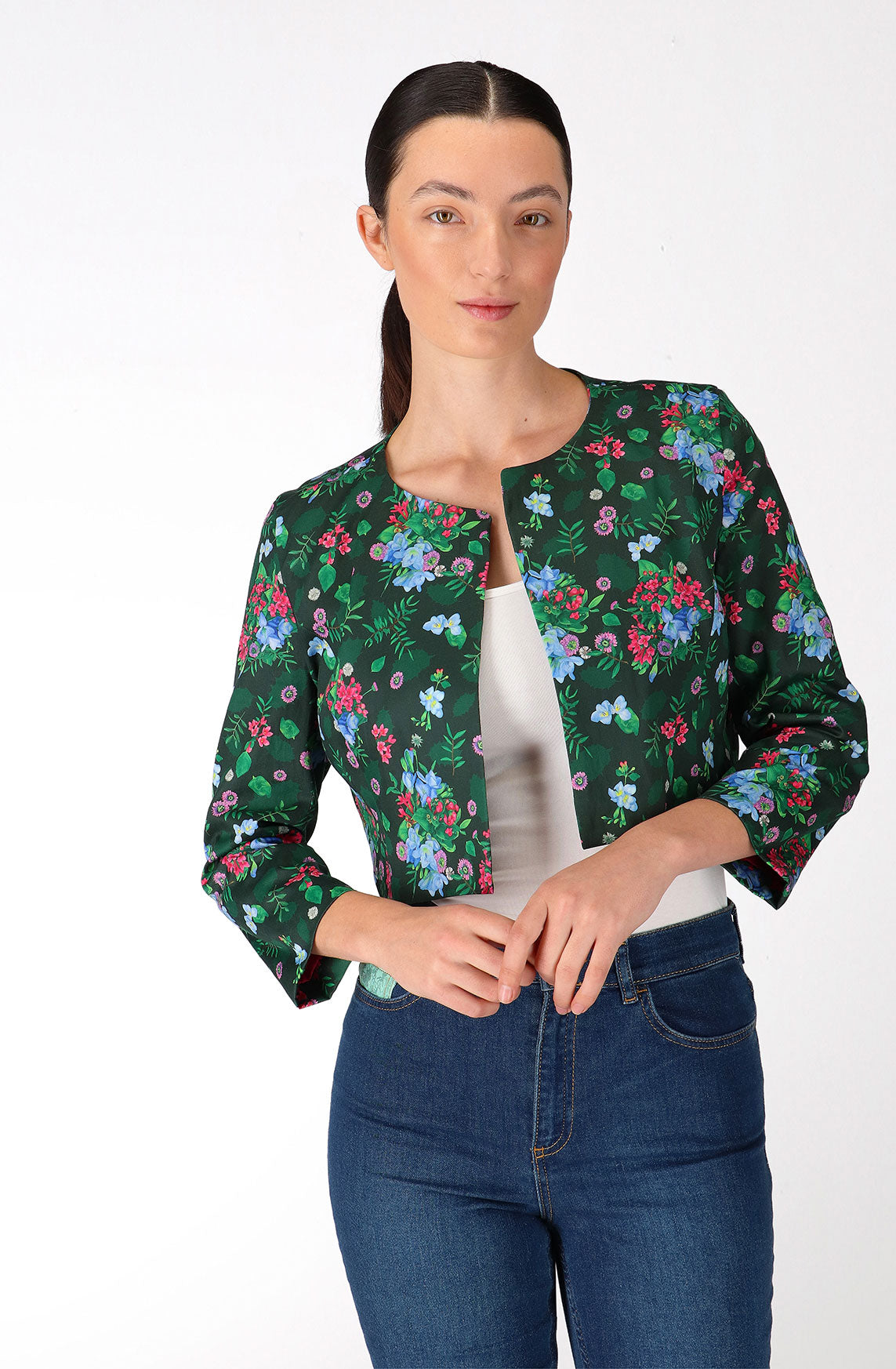 Spring flowers cotton Bolero