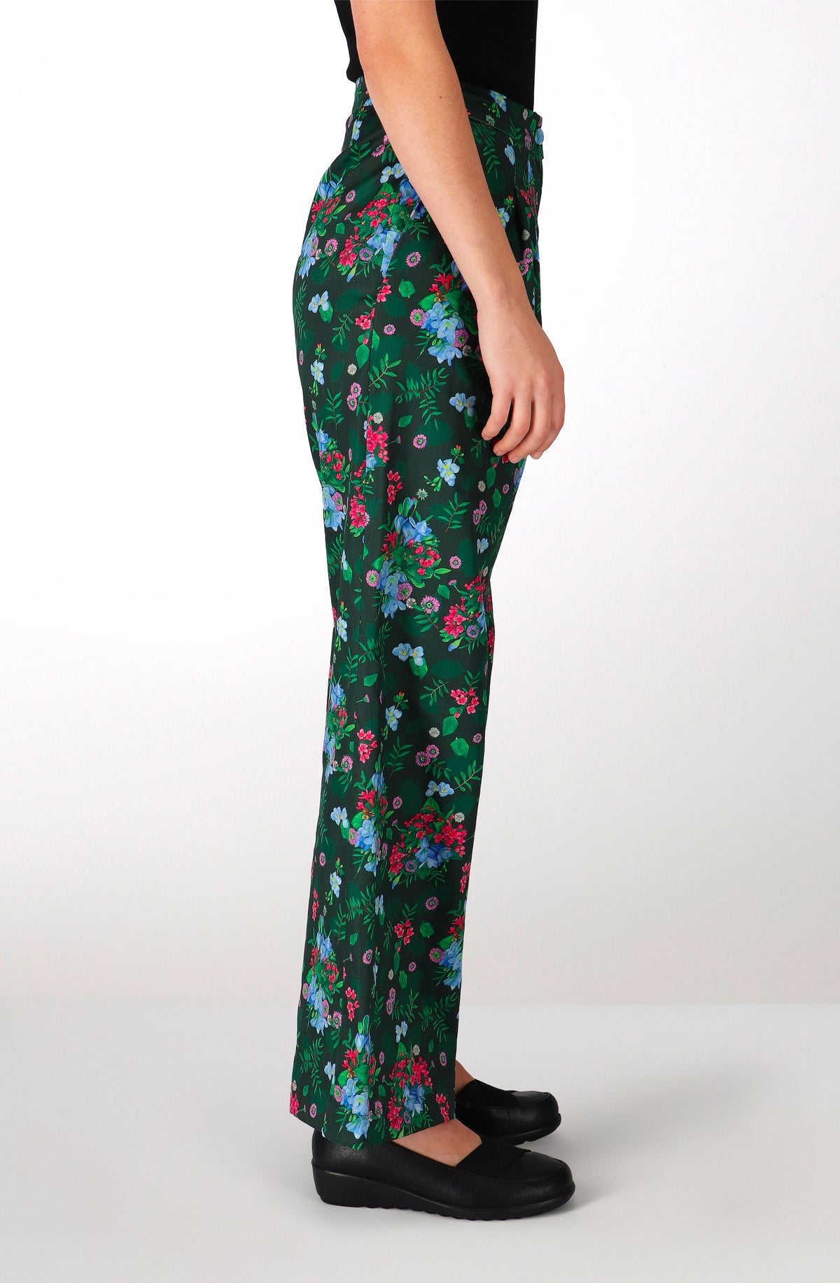 Spring flowers cotton baggy pants