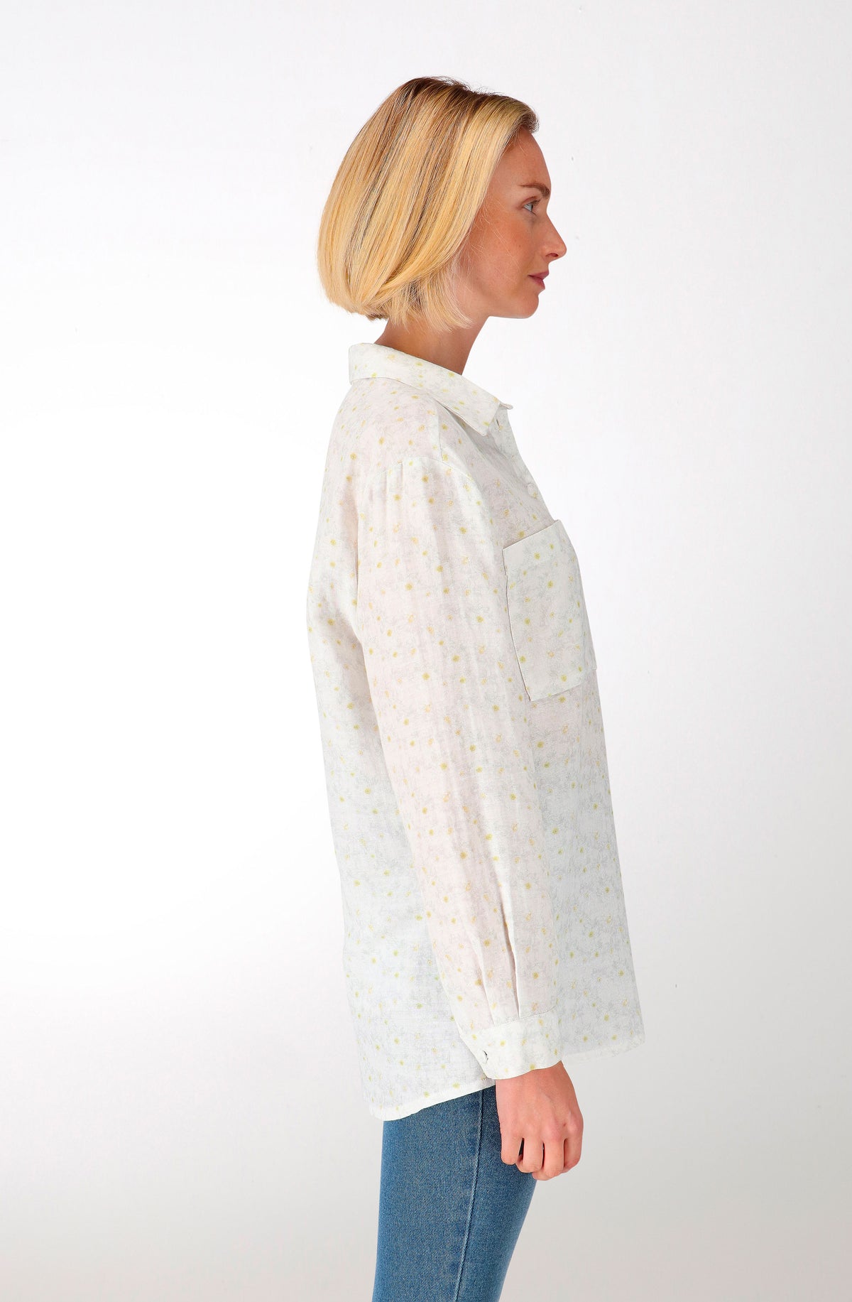 Chemise oversize en coton blanc