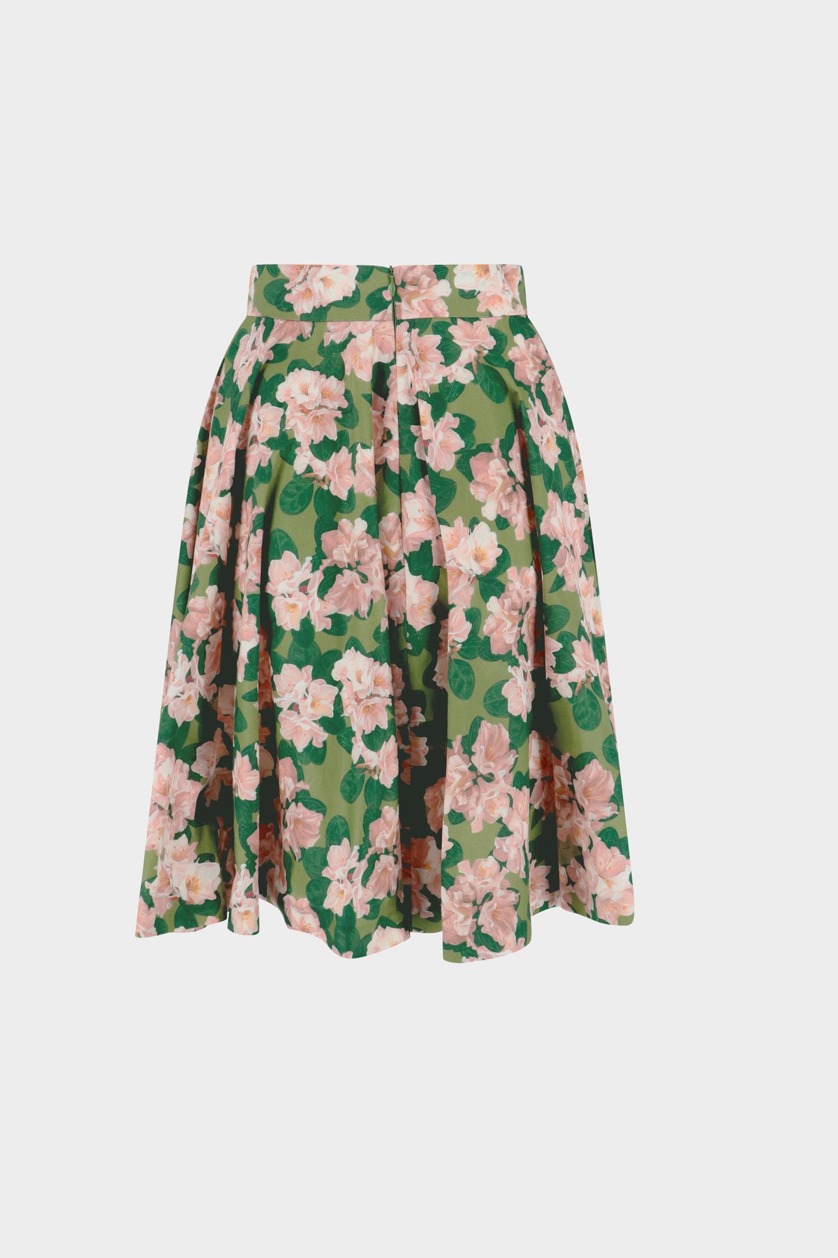 White orchids cotton godet skirt