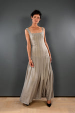 Viscose dress with vertical bands
