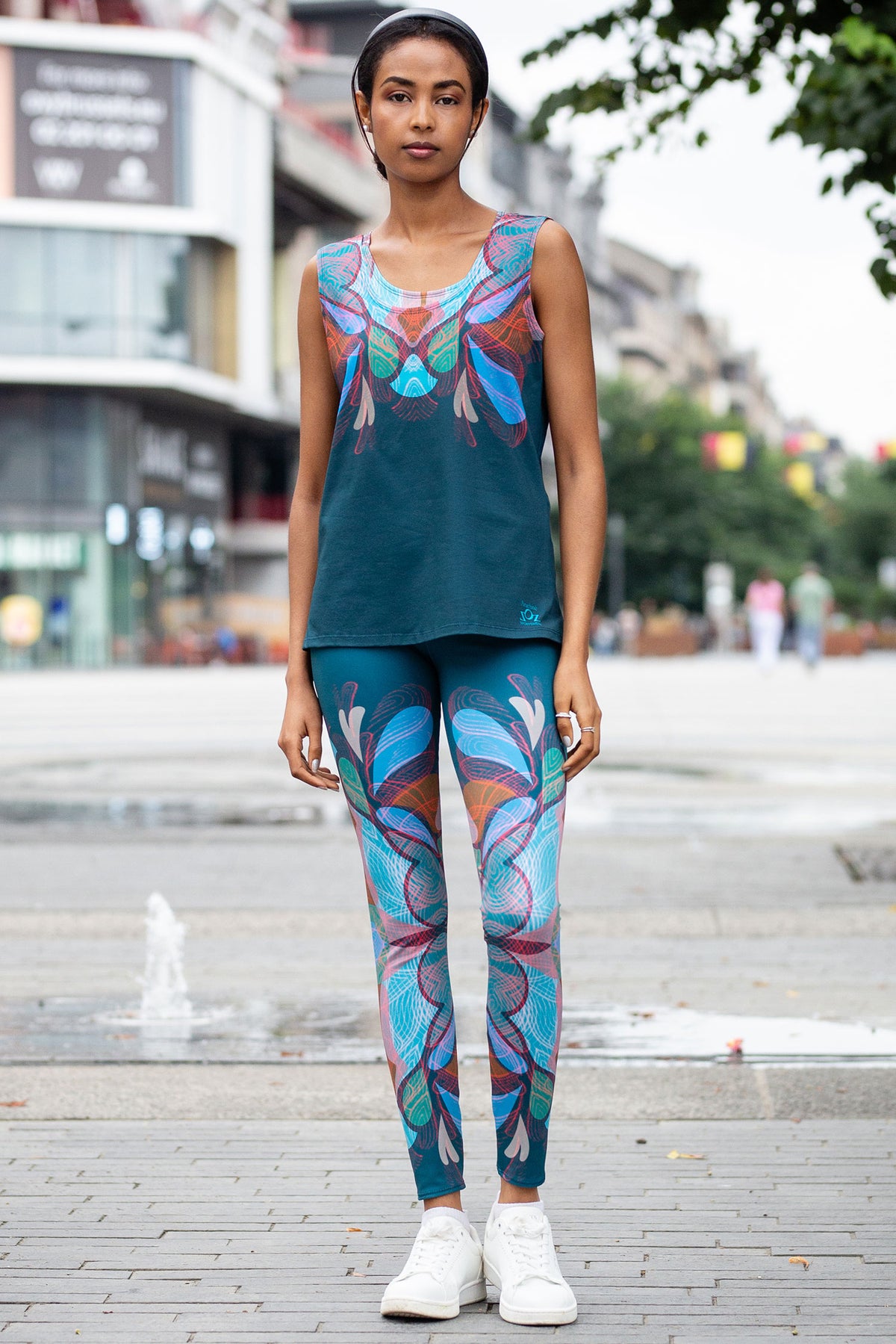 Legging met abstracte ornamenten