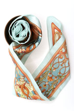 Silk twilly scarf "Seashell"