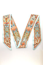 Silk twilly scarf "Seashell"