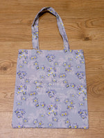 Light Blue Orchids bag in gabardine (#A01-4)